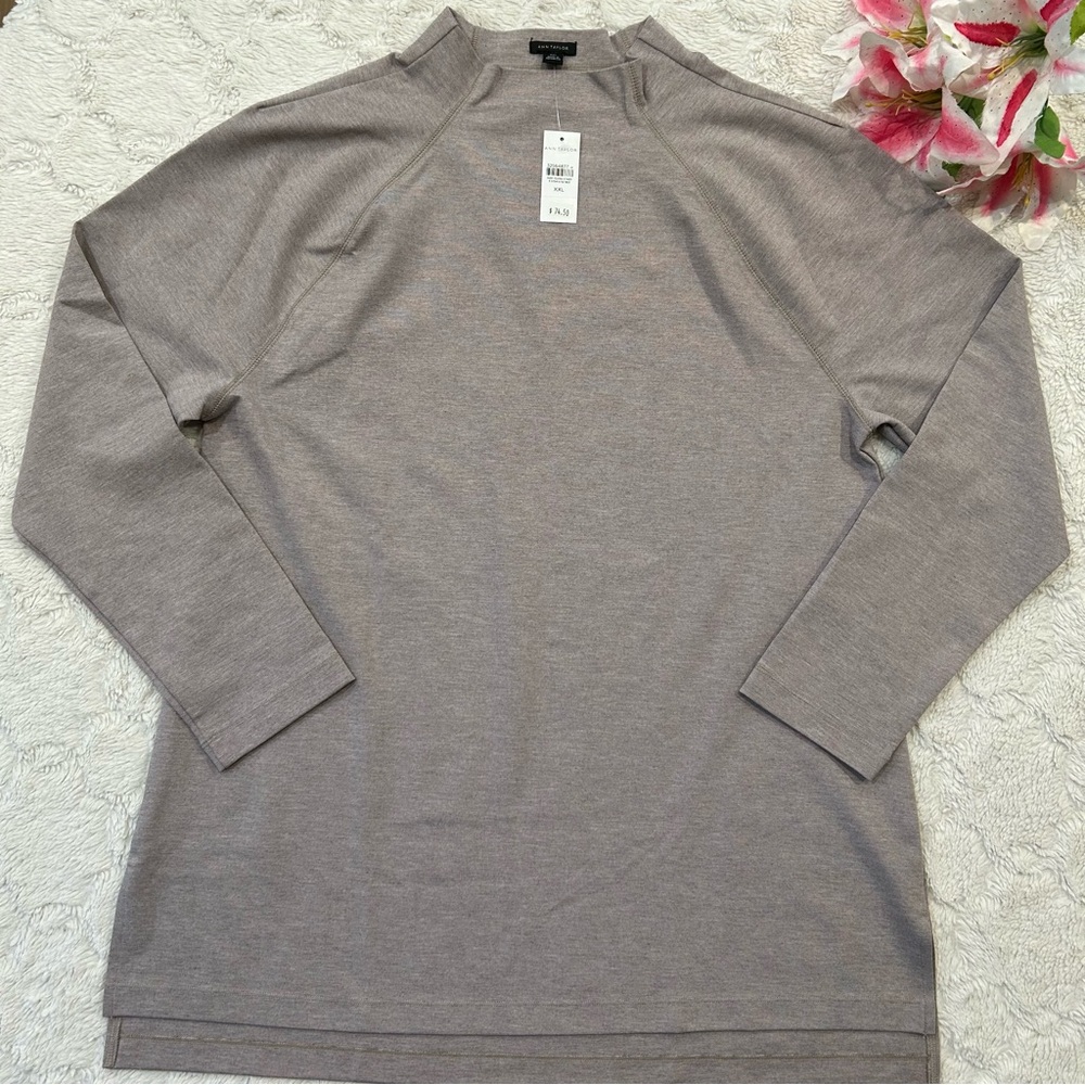 NWT Ann Taylor - Mock Neck Soft Lavender Long Sleeve Sweater XXL